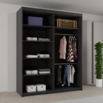 Batumi Black Sliding Wardorbe - Image 3