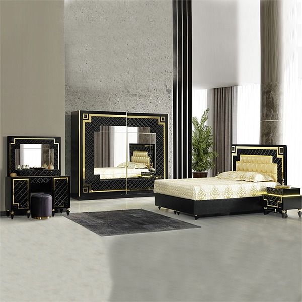 QUEEN-BLACK-BEDROOM-SET1 Queen Black Bedroom Set - Image 1